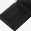 Portafoglio da uomo pieghevole quadrato della linea Signature in tela rivestita BB Monogram, nero/grigio