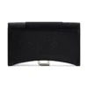 Portafoglio Hourglass in jersey di velluto con catena “Black” 6560502AAPT1000