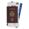 Portafoglio lungo Passport con 2 scomparti per biglietti “Dark Red” 7877772AA3R6027