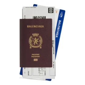 Portafoglio lungo Passport con 2 scomparti per biglietti “Dark Red” 7877772AA3R6027