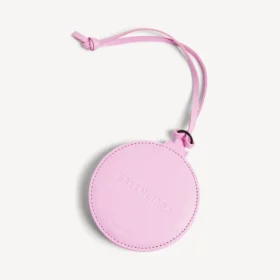 Portafortuna rotondo da donna City con specchietto in rosa frizzante