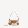Portamonete da donna City con tracolla in beige/cammello