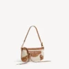 Portamonete da donna City con tracolla in beige/cammello