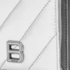 Portamonete e portacarte Crush con patta, trapuntato metallizzato “Silver” 766461210IW8110