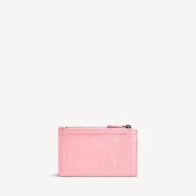Portamonete e portacarte da donna City lungo in rosa vintage