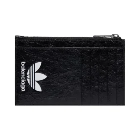 Portamonete e portacarte lungo Balenciaga x adidas “Black” 721896210M61091