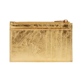 Portamonete e portacarte lungo Crush, trapuntato metallizzato “Gold” 7664652AAYO8004