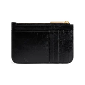 Portamonete e portacarte lungo Monaco con patta “Nero” 7654202AAXB1000