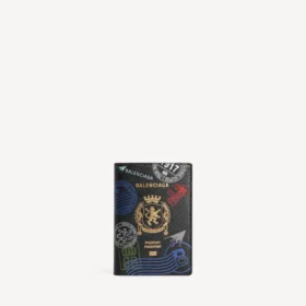 Portapassaporto da uomo in nero/multicolore