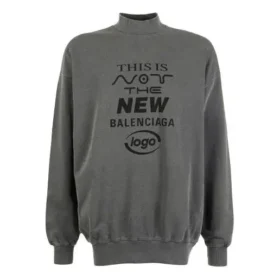 Questo non è il nuovo maglione con logo Balenciaga “Dark Grey” 652981TKVE41069