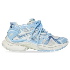 Runner Sneakers “Bianco, azzurro chiaro, rete e nylon” 677402W3RB29744