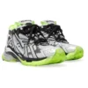 Runner Sneakers “Mesh e nylon bianco, nero e giallo neon” 677403W3RBP1093