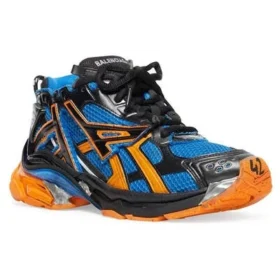 Runner Sneakers “Rete e nylon blu, arancione e nero” 677403W3RB34719