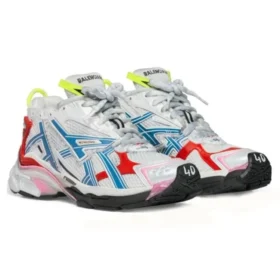Runner Sneakers “Worn Out White Blue Red Mesh and Nylon” 677402W3RB69645