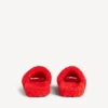 Sabot aperti da uomo con pelliccia in arancione pop/bianco/rosso