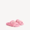 Sabot aperto da donna con pelliccia in rosa dolce Sabot aperto da donna con pelliccia in rosa dolce