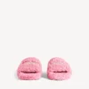 Sabot aperto da donna con pelliccia in rosa dolce Sabot aperto da donna con pelliccia in rosa dolce