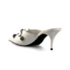 Sabot con scarpa col tacco Cagole “Pelle di agnello bianca” 714253WAD4E9081