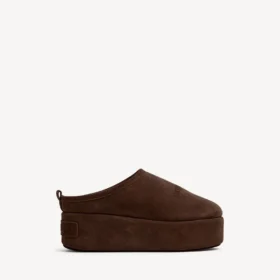 Sabot da donna Alaska con plateau morbido in color espresso chiaro