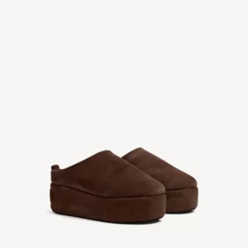 Sabot da donna Alaska con plateau morbido in color espresso chiaro
