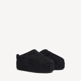 Sabot da donna Alaska Soft con plateau, colore nero