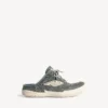 Sabot da donna in Denim modello “Hamptons” blu/bianco sporco