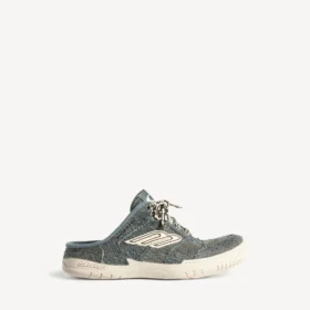 Sabot da donna in Denim modello “Hamptons” blu/bianco sporco