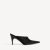 Sabot da donna in pelle duchesse, colore nero
