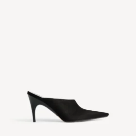 Sabot da donna in pelle duchesse, colore nero