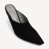 Sabot da donna in pelle duchesse, colore nero