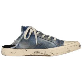 Sabot in Denim effetto consumato “Paris” “Blue” 693952W3RCL4090