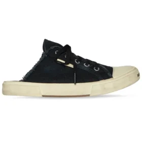 Sabot Paris “Cotone nero strappato e gomma bianca” 693952W3RC31090