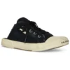 Sabot Paris “Cotone nero strappato e gomma bianca” 693952W3RC31090