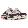 Sabot Triple S “Bianco, rosa e nero con doppia schiuma e rete” 755686W3SM15671