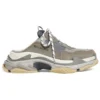 Sabot Triple S “Grigio-blu con doppia schiuma e mesh” 755687W3SM11259