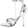 Sandali Cagole 110 mm “White Arena Lambskin” 743057WAD4E9081