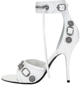 Sandali Cagole 110 mm “White Arena Lambskin” 743057WAD4E9081 Sandali Cagole 110 mm “White Arena Lambskin” 743057WAD4E9081