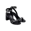 Sandali col tacco e logo su tutta la superficie “Black” 630041WBAE11090