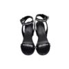 Sandali col tacco e logo su tutta la superficie “Black” 630041WBAE11090