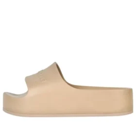 Sandali con ciabatta dal tacco grosso “Gomma beige” 654315W1S899230