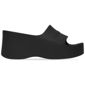 Sandali con zeppa massiccia “Gomma nera” 737923W1S891000