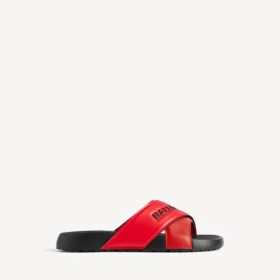 Sandalo da piscina sportivo da uomo in nero/rosso