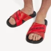 Sandalo da piscina sportivo da uomo in nero/rosso