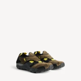 Sandalo da trekking da uomo nei colori tortora/nero/giallo neon