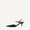 Sandalo slingback da donna Avenue con fiocco, nero/argento