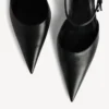 Sandalo slingback da donna Avenue con fiocco, nero/argento