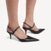 Sandalo slingback da donna Avenue con fiocco, nero/argento