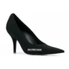 Scarpe col tacco a spillo Knife Knit 80 mm “Nero” 628602W18021090