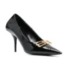 Scarpe con tacco Square Knife BB 80 mm “Pelle di agnello nera lucida” 694712WBD821080