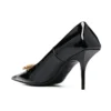 Scarpe con tacco Square Knife BB 80 mm “Pelle di agnello nera lucida” 694712WBD821080